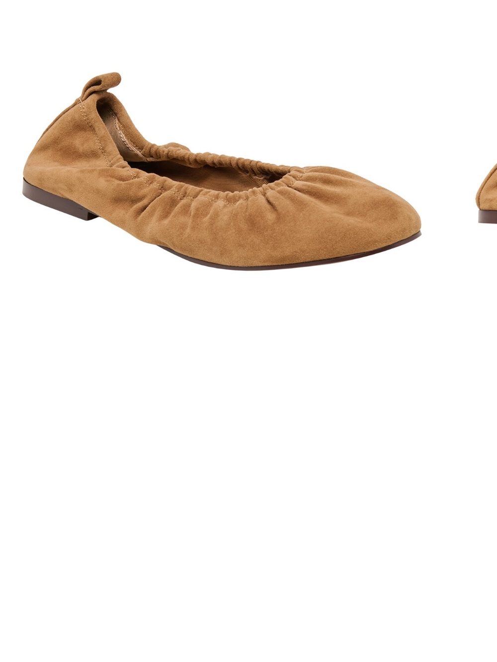 Dolce Vita Tan Suede Elastic Top Ballet Flat